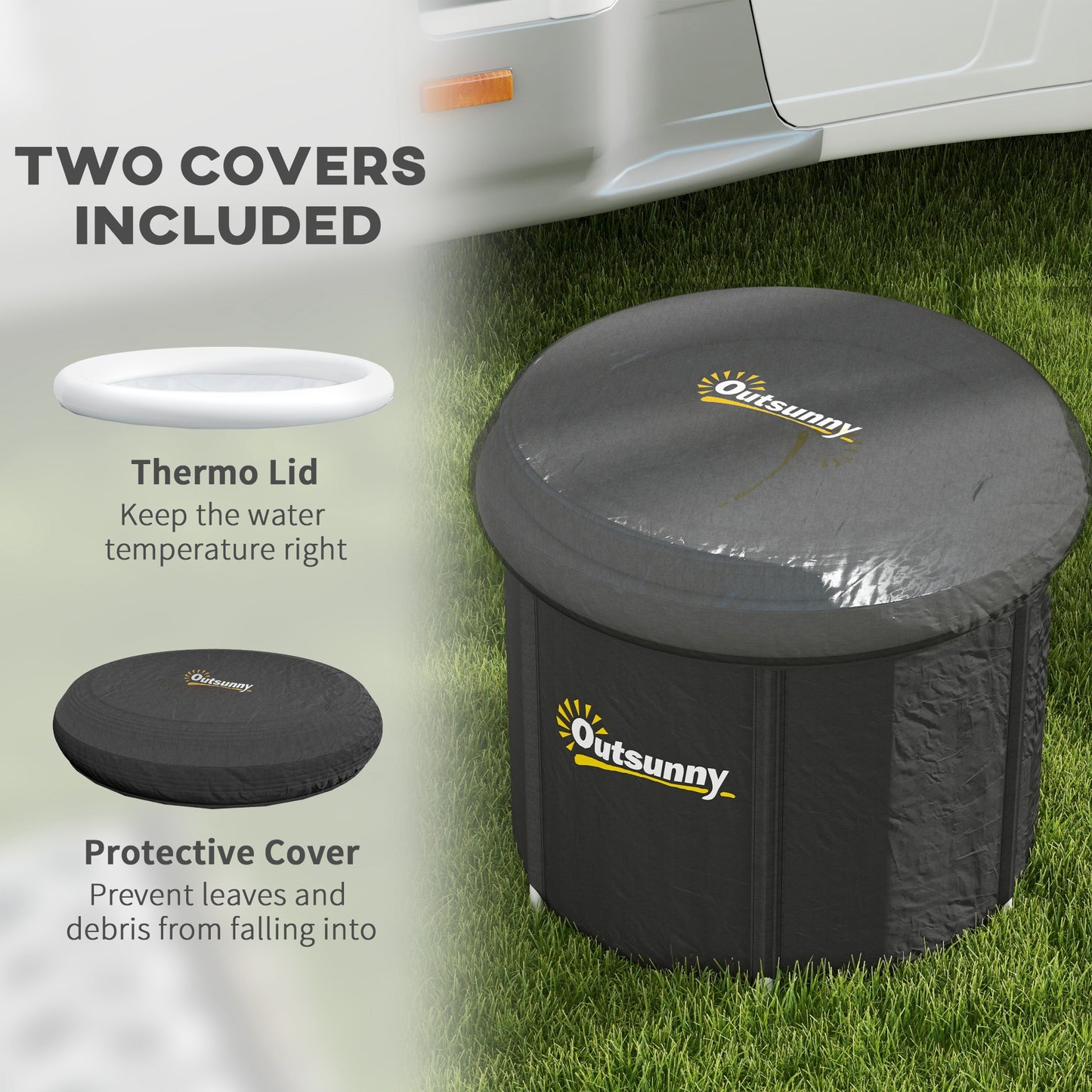 Portable Cold Plunge Tub - Black