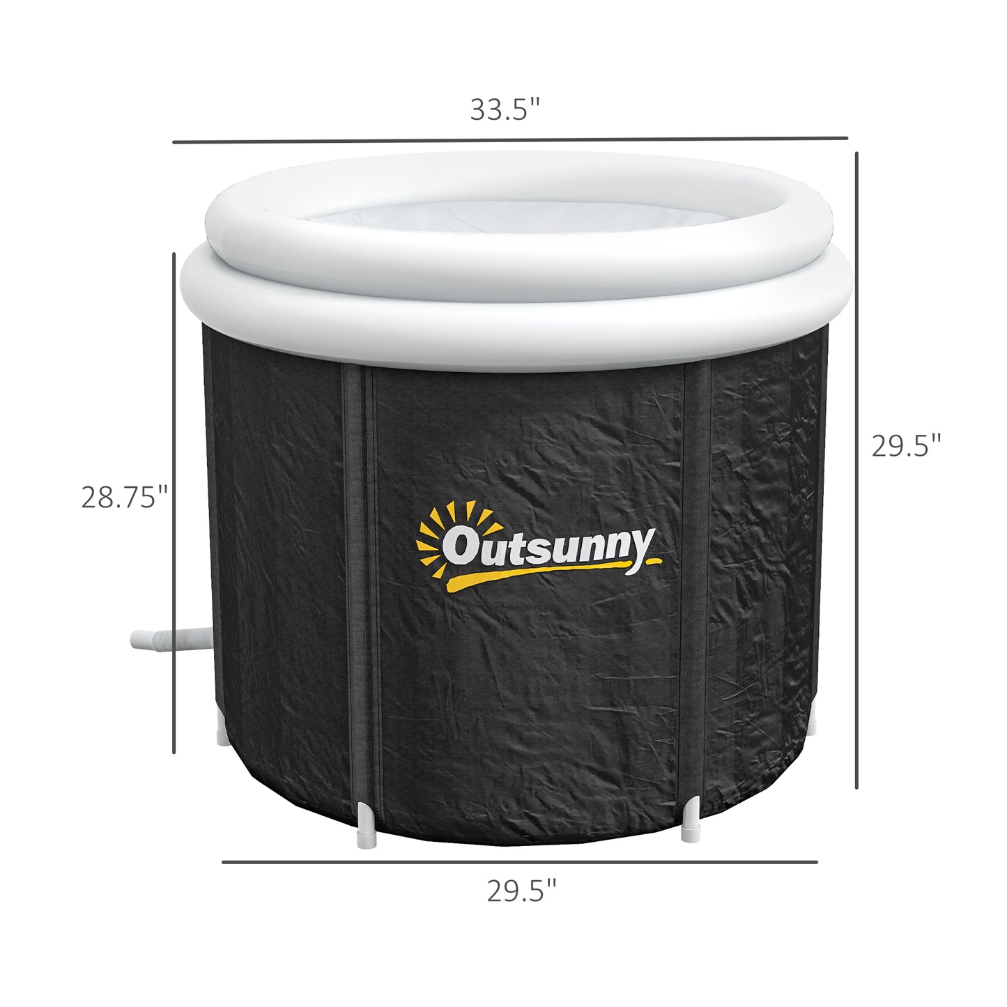 Portable Cold Plunge Tub - Black